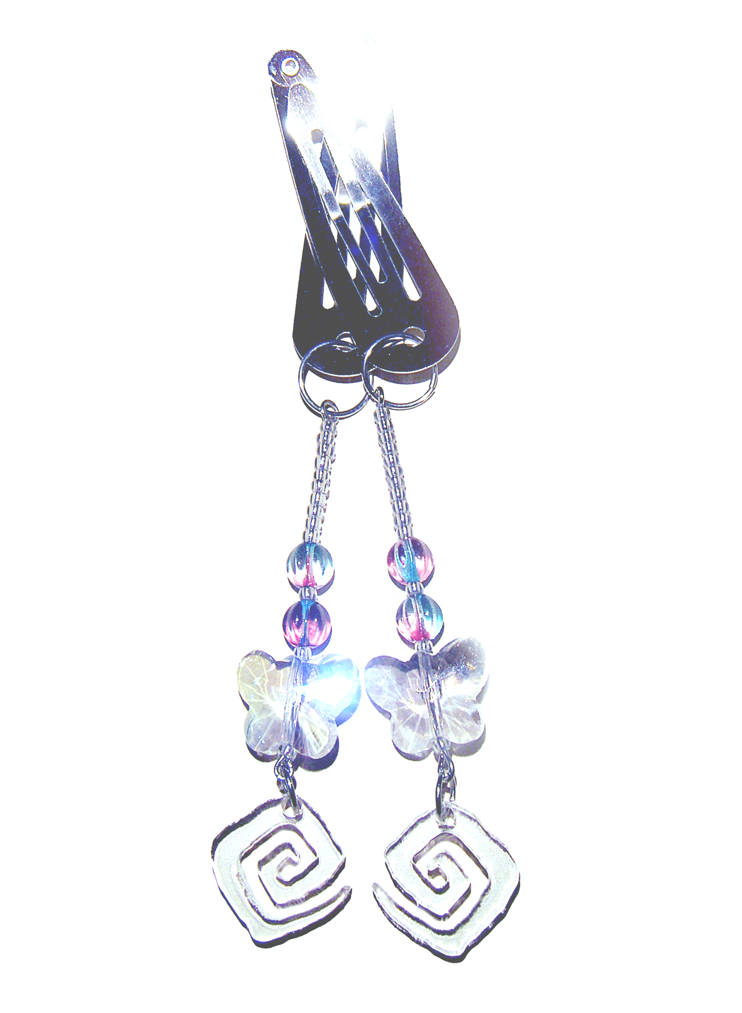 chrysalis spiral pair hair clips