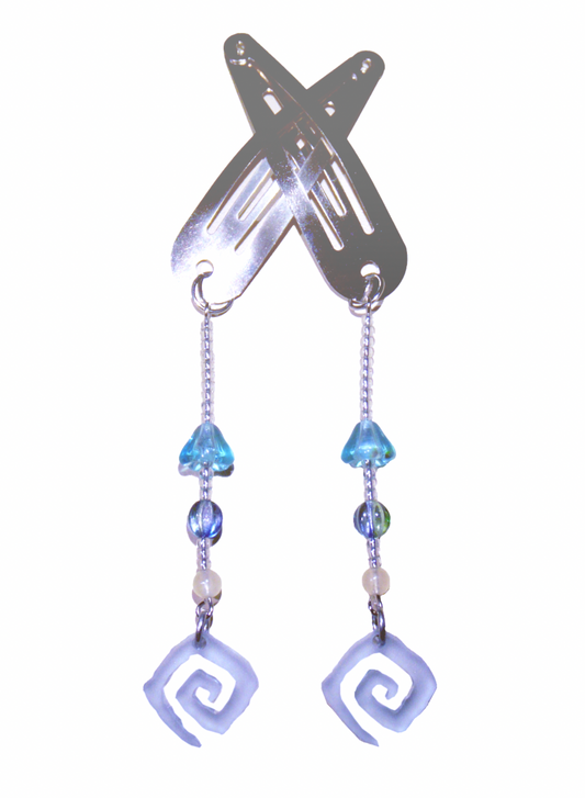 frozen spiral pair hair clips
